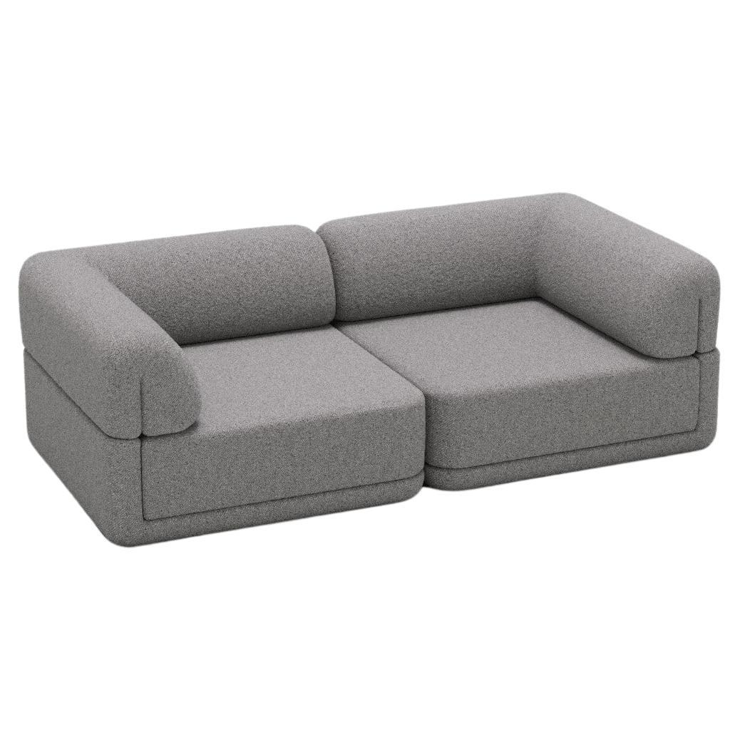 The Cube Sofa -- Corner Lounge Set -- Grey Bouclé