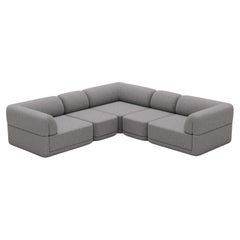 The Cube Sofa -- Corners & Slims -- Grey Bouclé