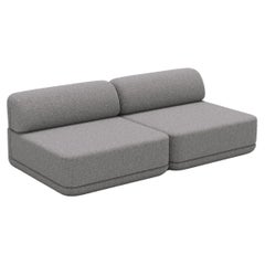 The Cube Sofa -- Lounge Set -- Grey Bouclé