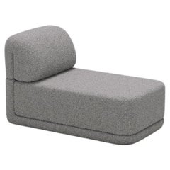 The Cube Sofa -- Slim Cube Lounge -- Grey Bouclé