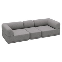 The Cube Sofa -- Sofa Slim Set -- Grey Bouclé