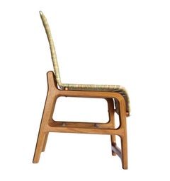 Handmade Mexican Contemporary Conacaste Solid Wood & Natural Fiber Dinning Chair