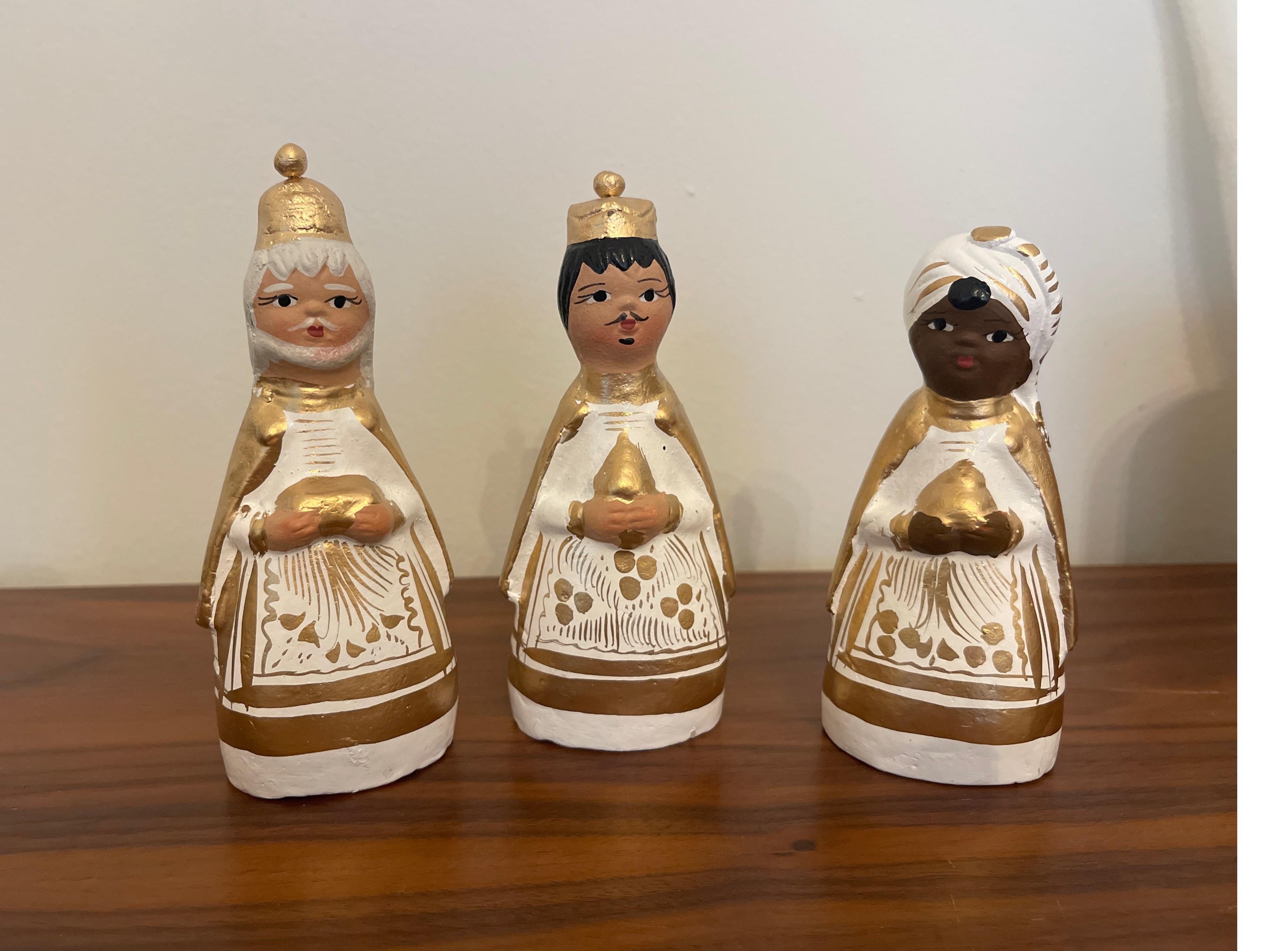 Messicano Presepe messicano Set Folk Art Decorazione natalizia in ceramica Sculture in ceramica