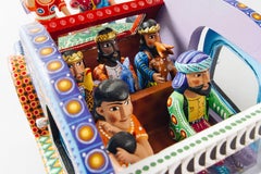 Mexican Folk Art Woodcarving Alebrije Nativity Set Beetle Traditional Art