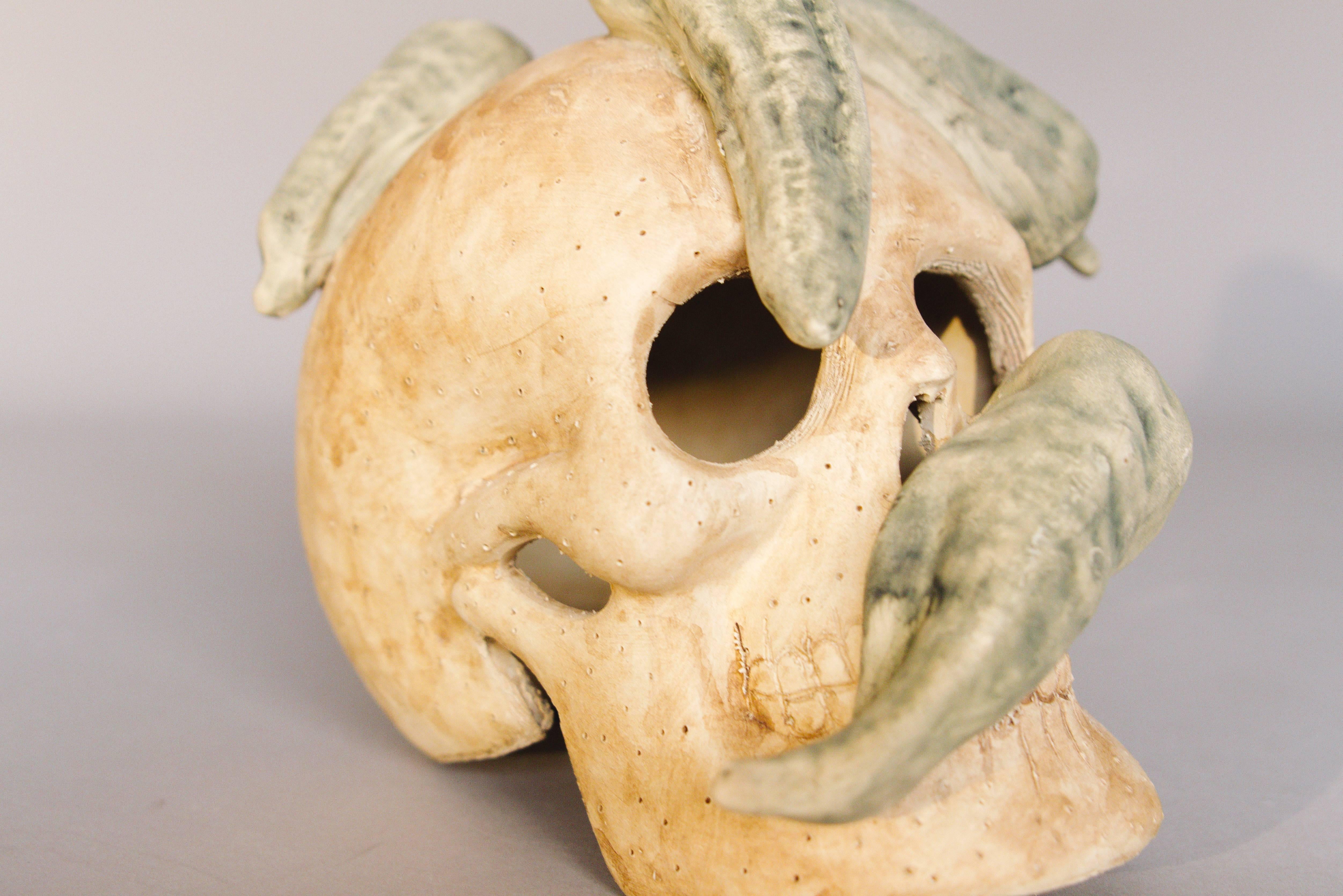 day of the dead ceramic skull