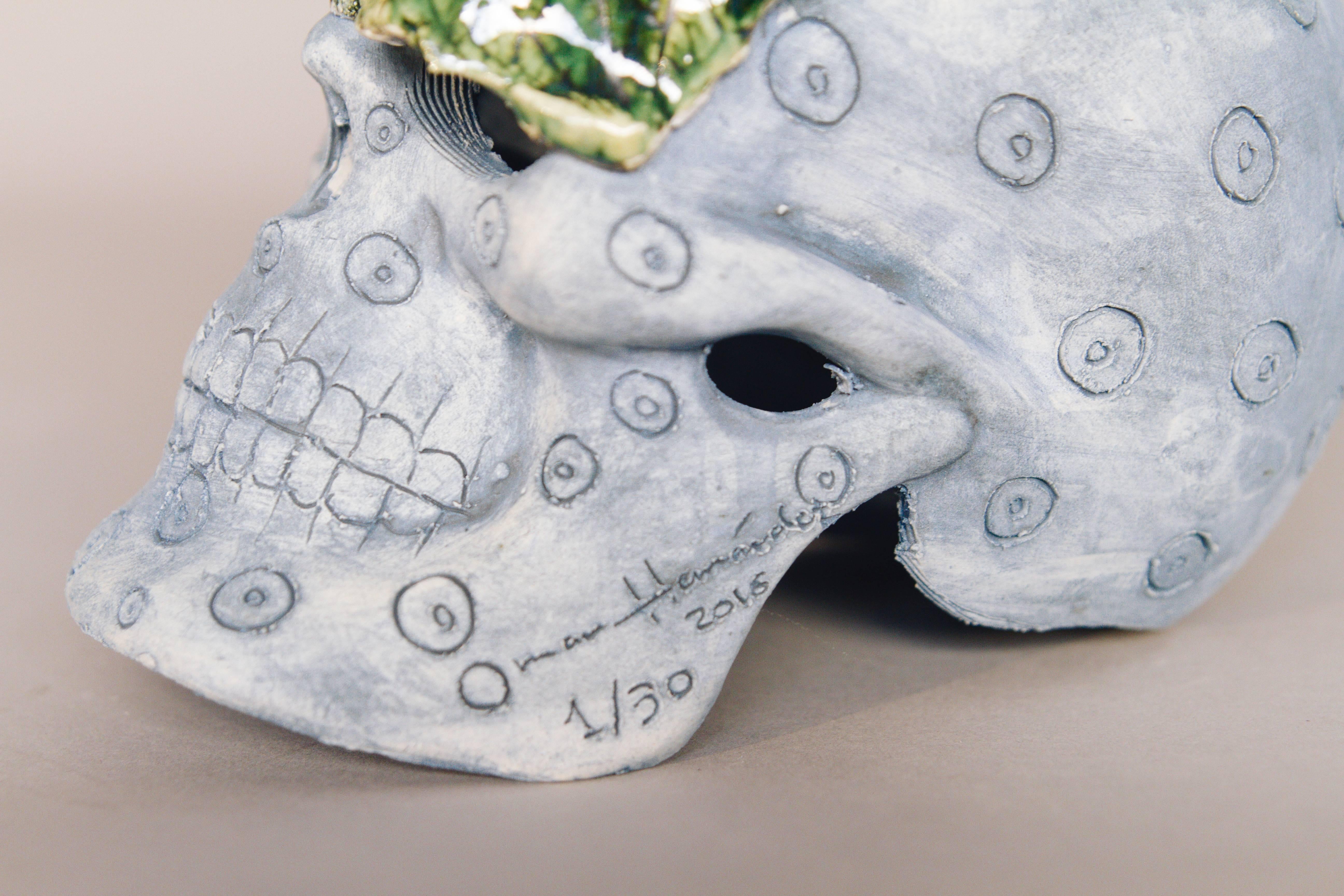 day of the dead ceramic skulls