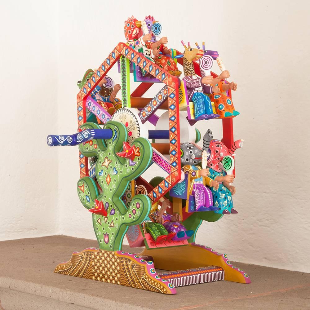 “I came up with the idea as a toy for children,” says influential Mexican wood carver Agustin Cruz Tinoco.

As Mr. Agustin watches children and their imaginations run wild in the Oaxacan countryside along the wild cactuses as he once did many years