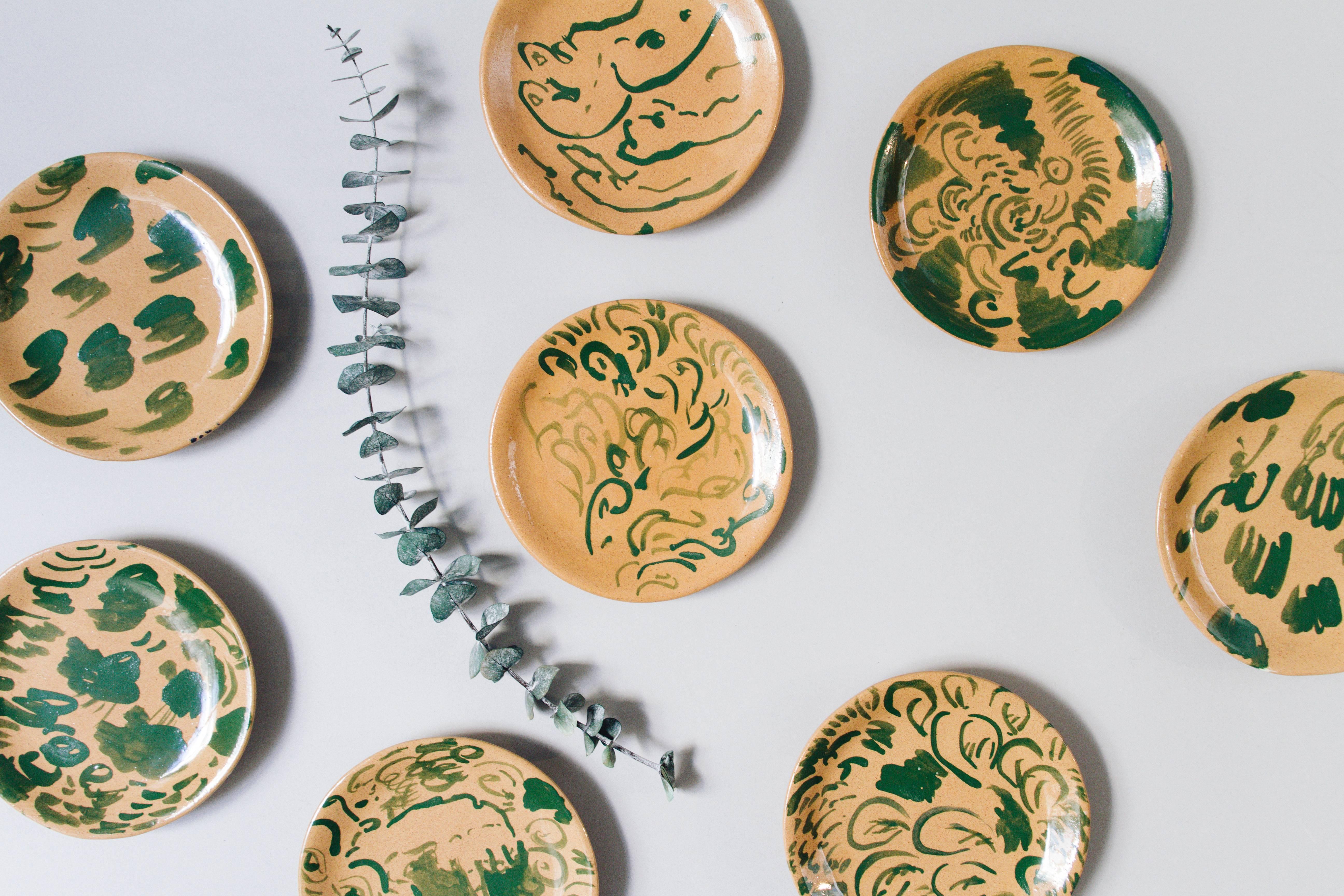 This Majolica pottery plate collection was designed by Mexican sculptor, painter, and ceramist Lorenzo Lorenzzo made in his studio, in the colonial town of San Miguel de Allende. 

“I didn’t sleep at all; my mind could not stop thinking. I could