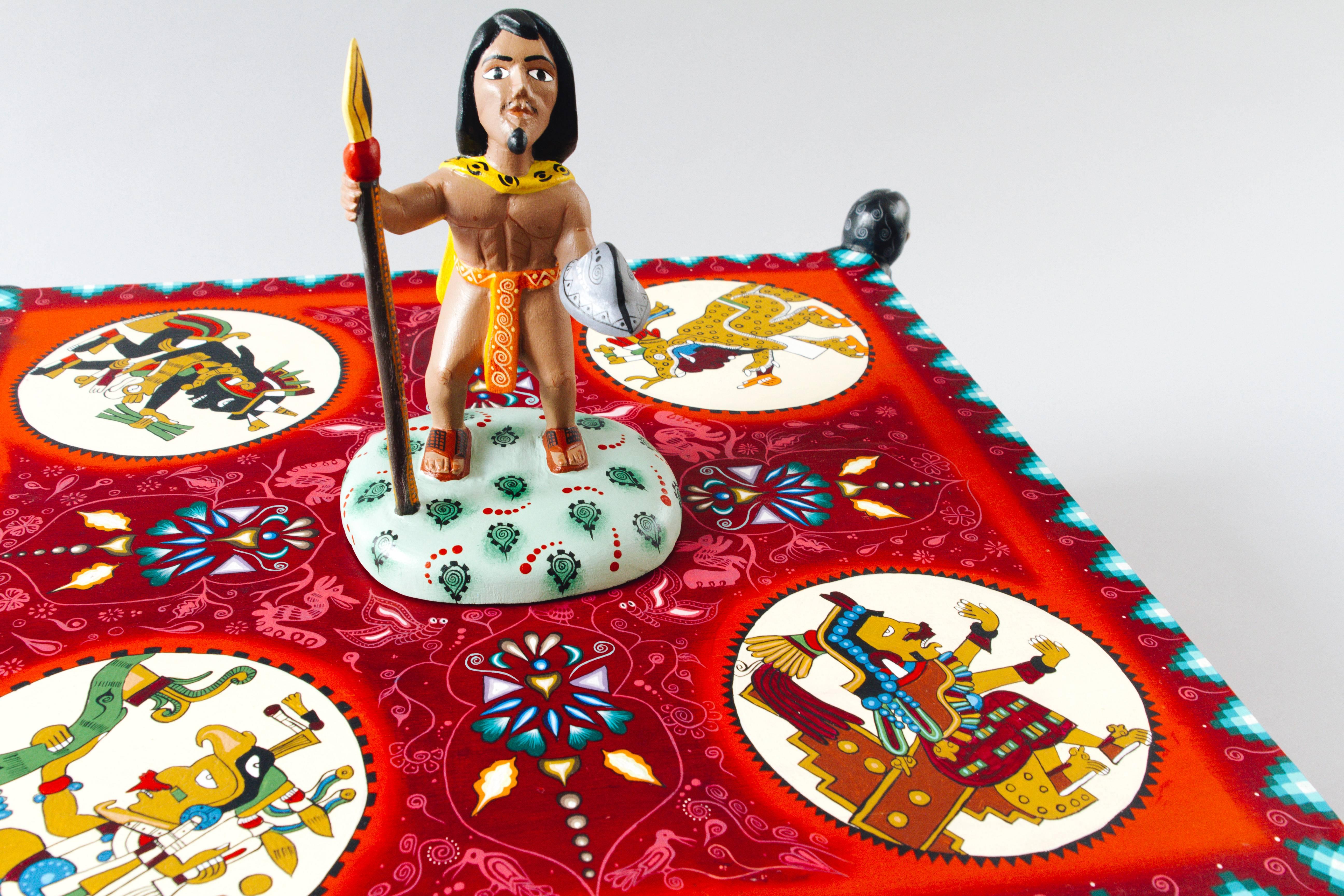Mexican Chess Set Wood Carving Folkloric Alebrije Spaniards and Indigenous Mixes