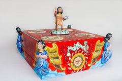 Chess Set Wood Carving Folkloric Alebrije Spaniards and Indigenous Mixes