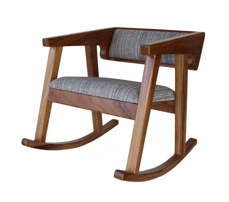 Handmade Mexican Contemporary Conacaste Solid Wood Rocking Chair For