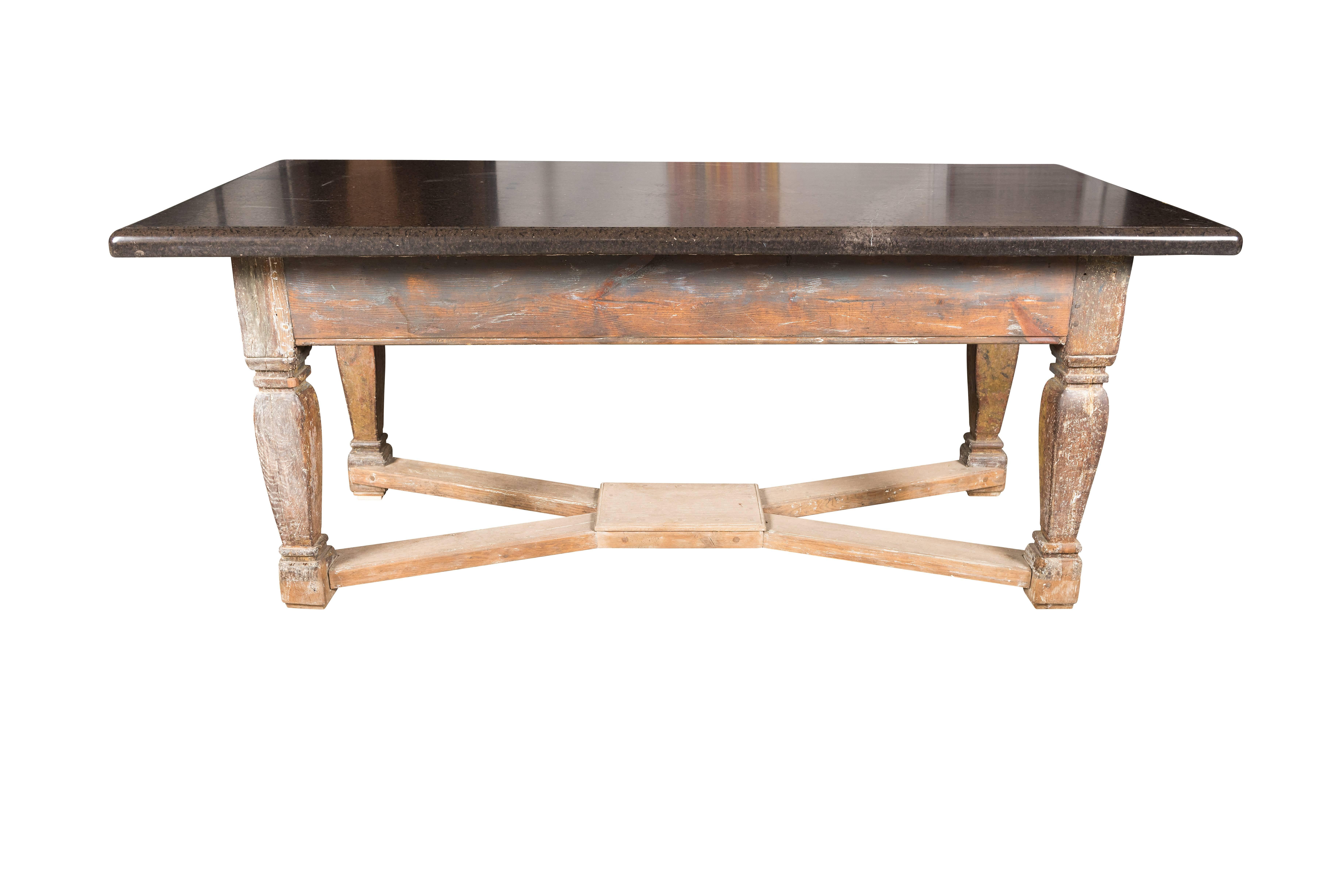 Limestone 18th Century Swedish Baroque Komstad Table