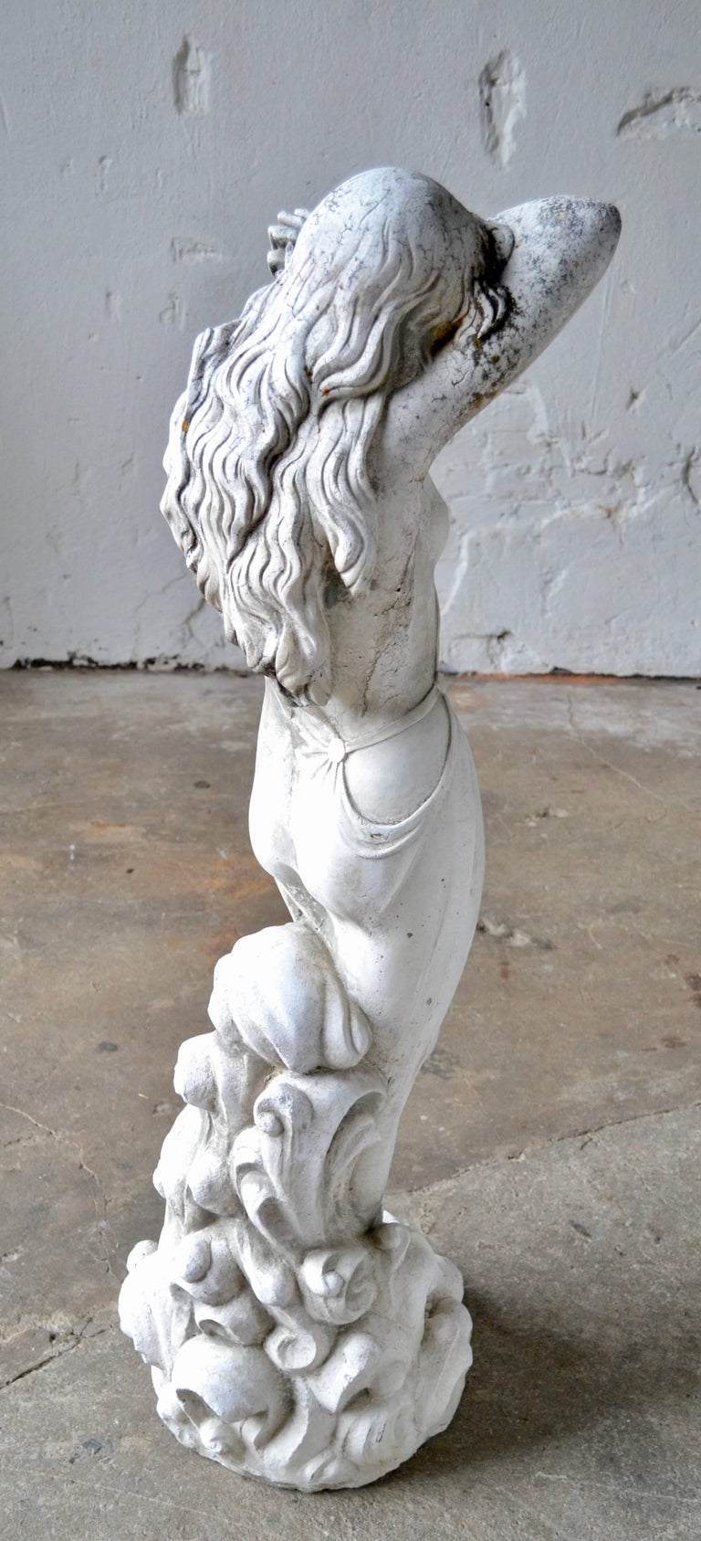 Italian Marble Dust Garden Statue, 1950s For Sale at 1stDibs