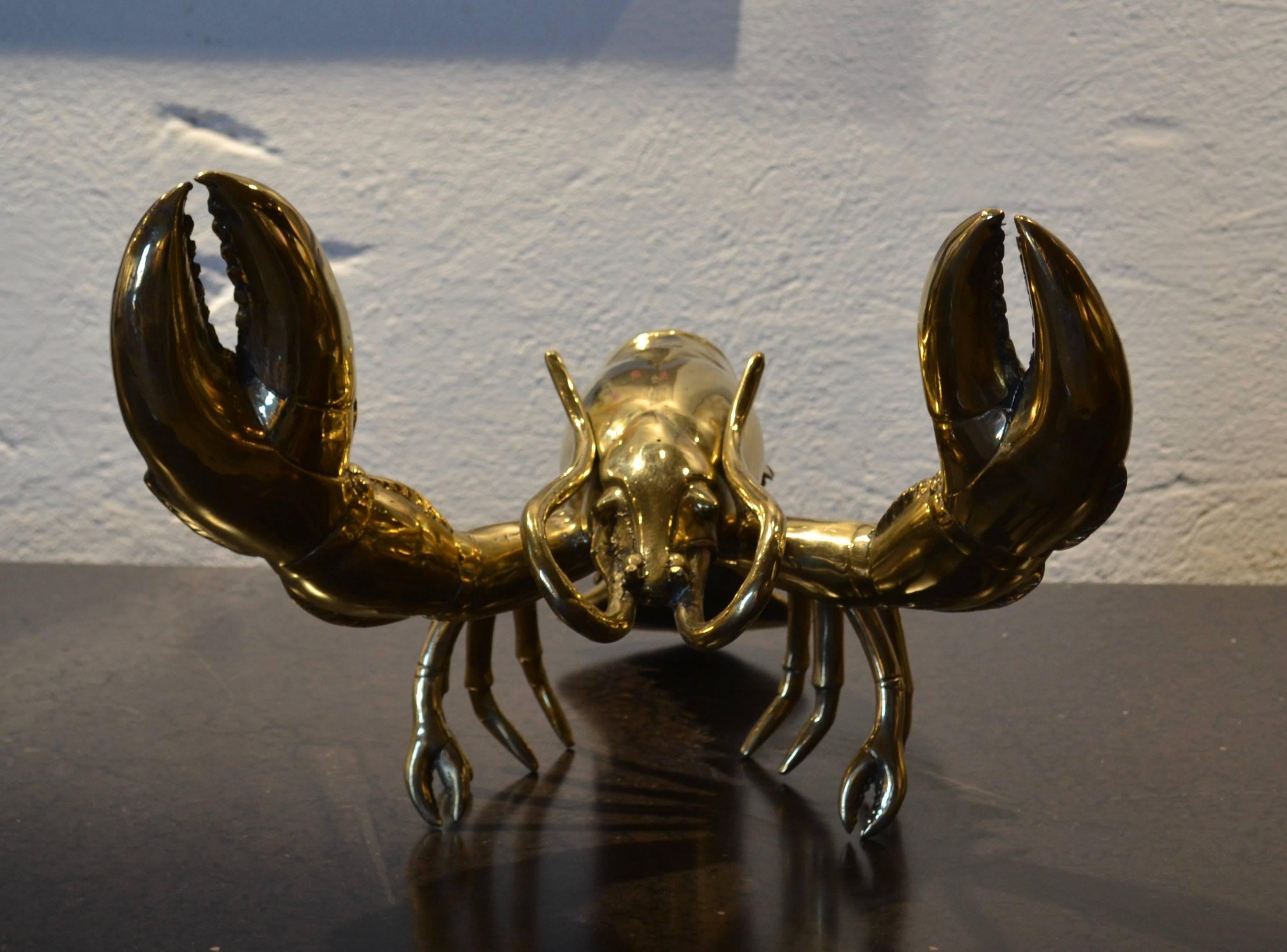 Other Lobster Sculpture in Gilt Bronze