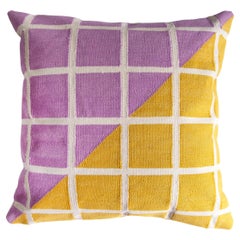 Geometric Grid Pillow, Reversible Diagonal