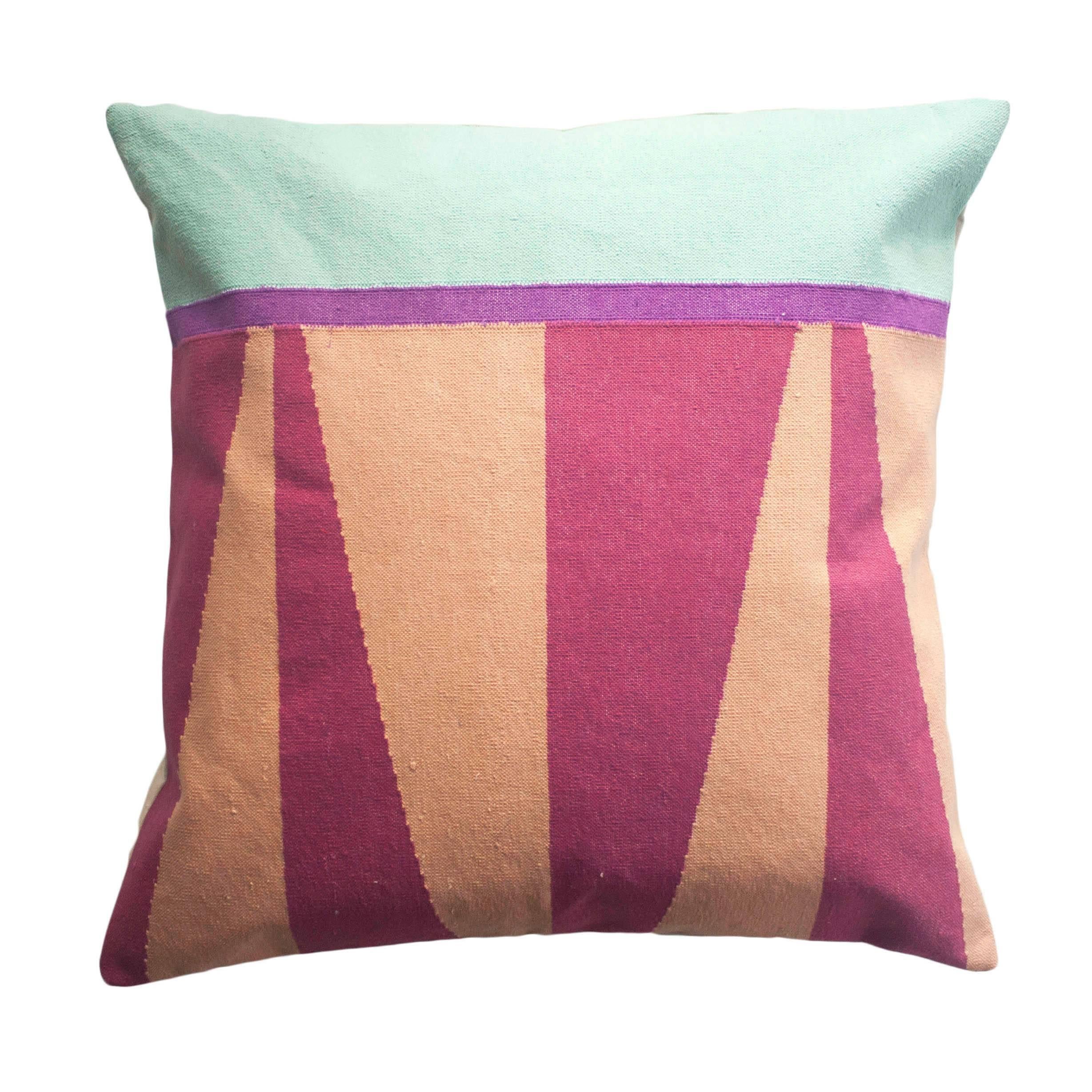 Geometric Jordan Pink Modern Throw Pillow Cover