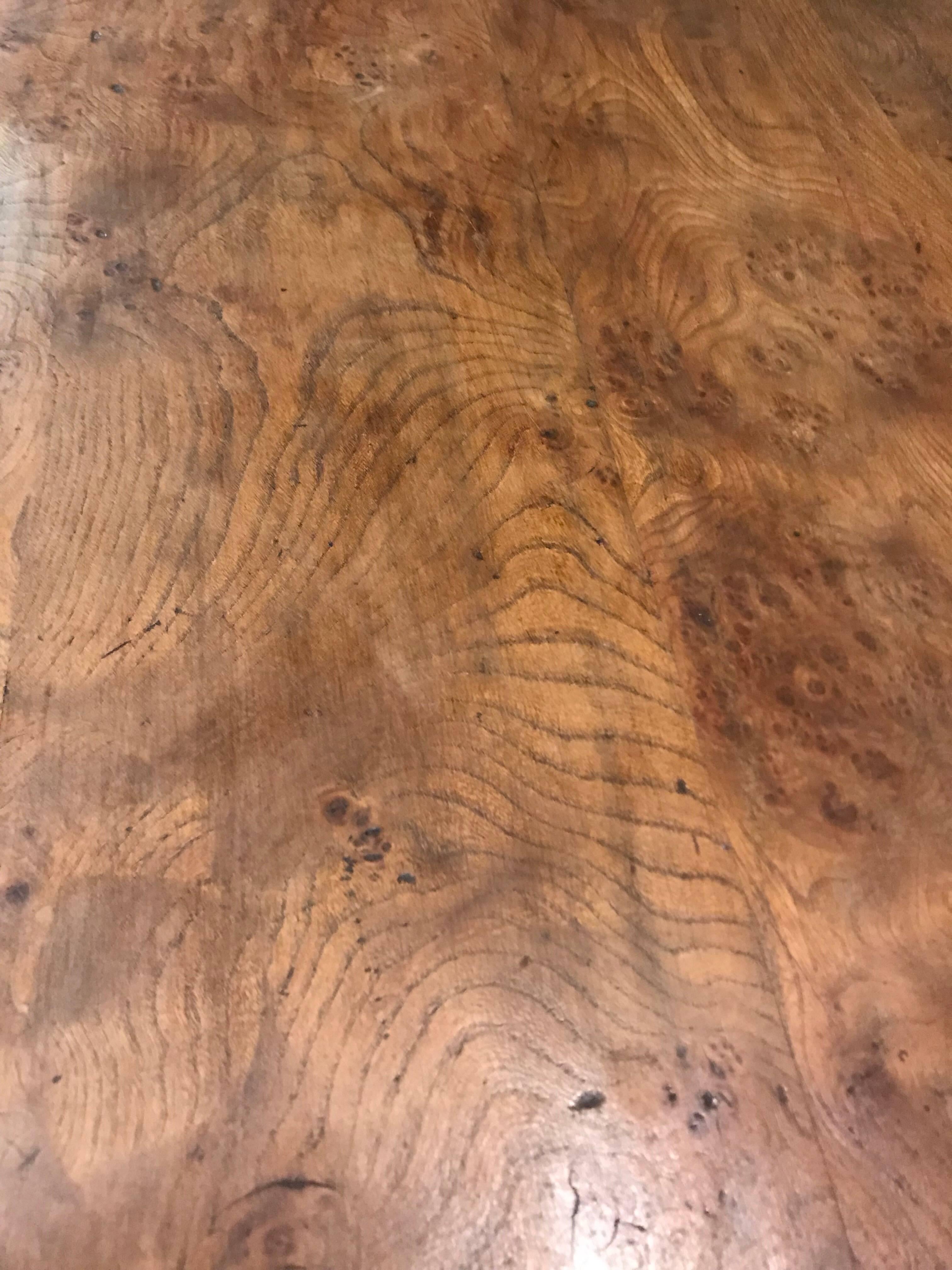 Hand-Crafted Thick Top Rustic Elm Farmhouse Table