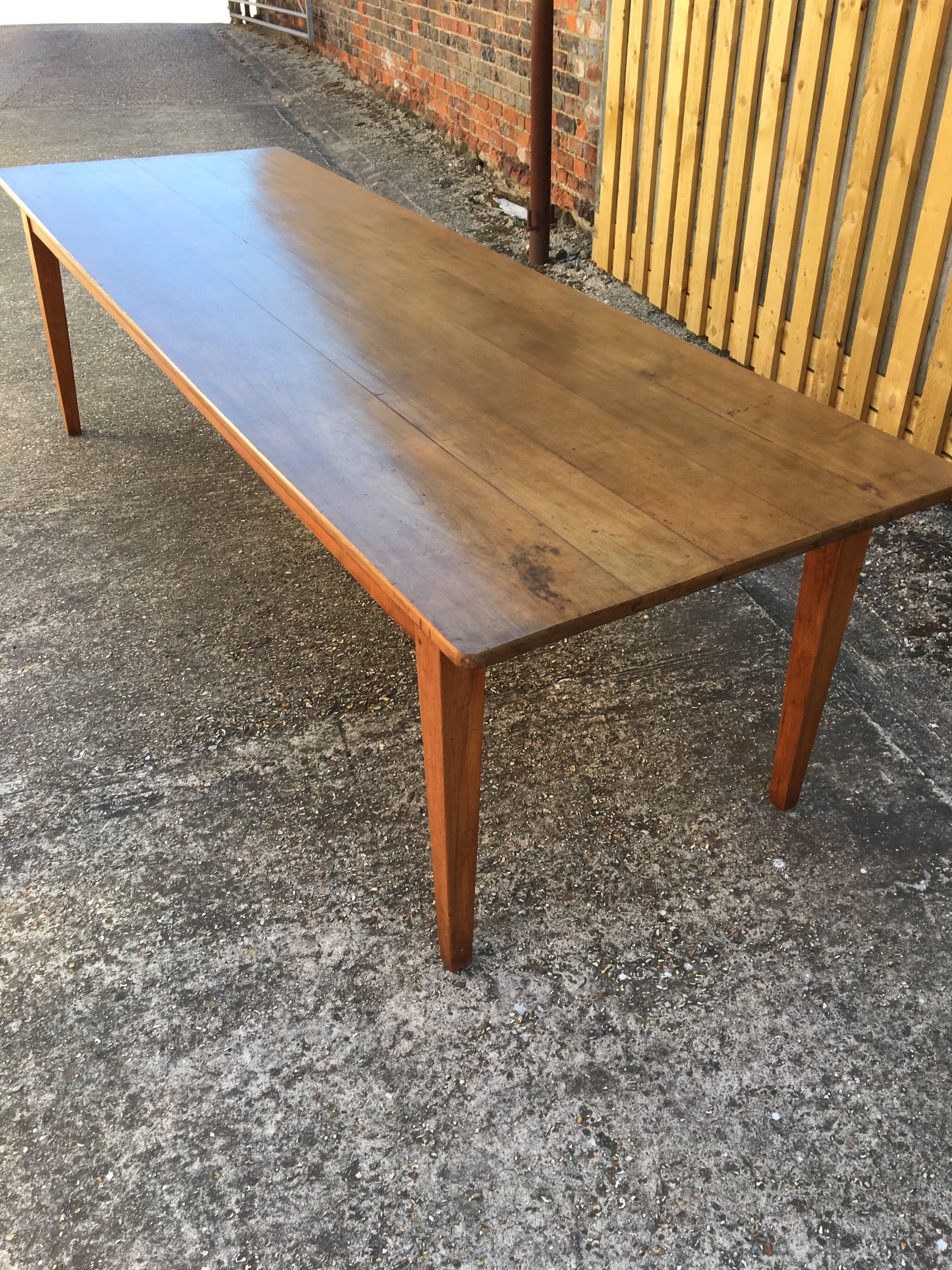 Antique Cherry French Farmhouse Table In Good Condition In Billingshurst, GB