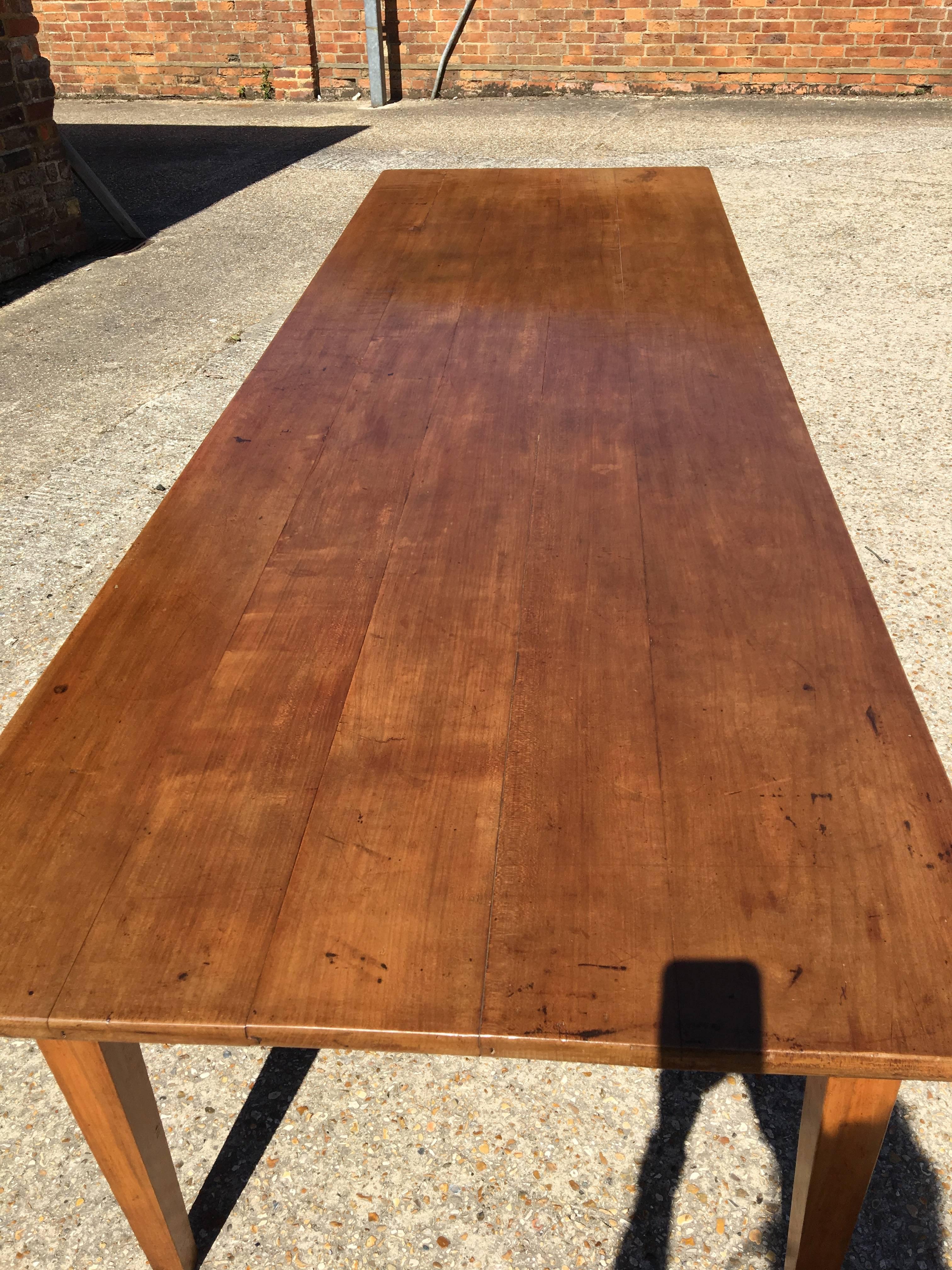19th Century Antique Cherry French Farmhouse Table