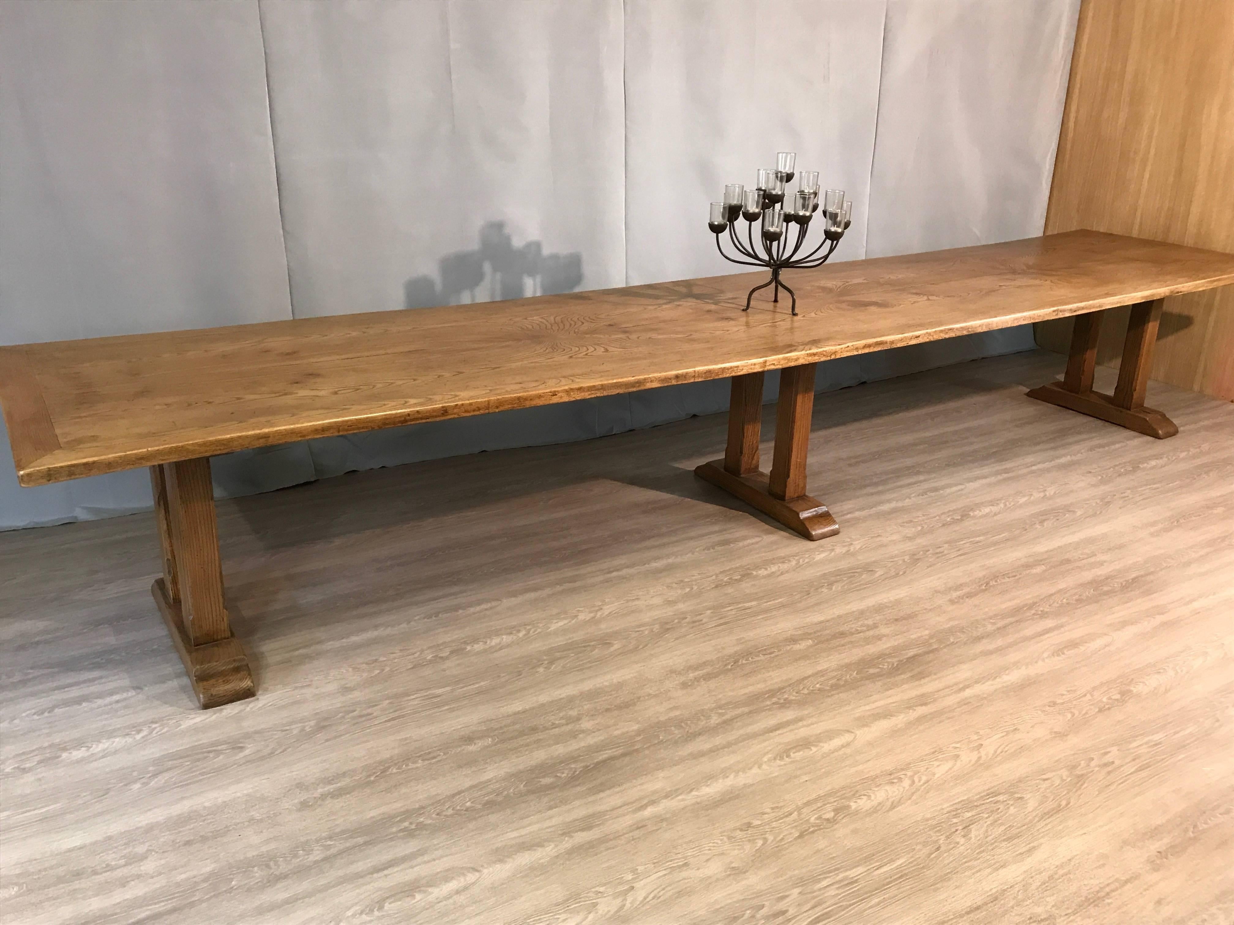 Exceptional Elm Refectory Table In Good Condition In Billingshurst, GB