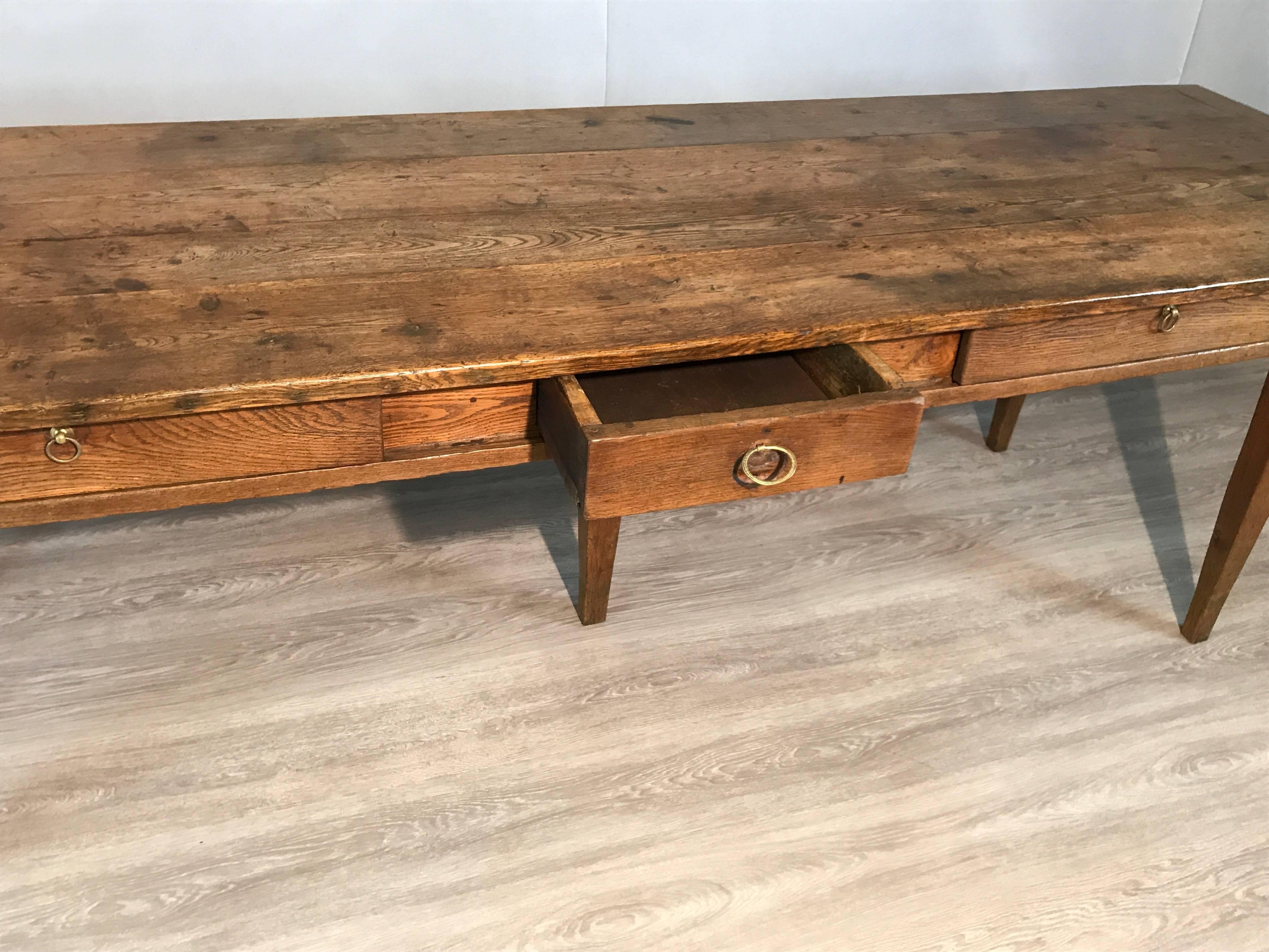 Antique Oak Serving Table In Good Condition In Billingshurst, GB