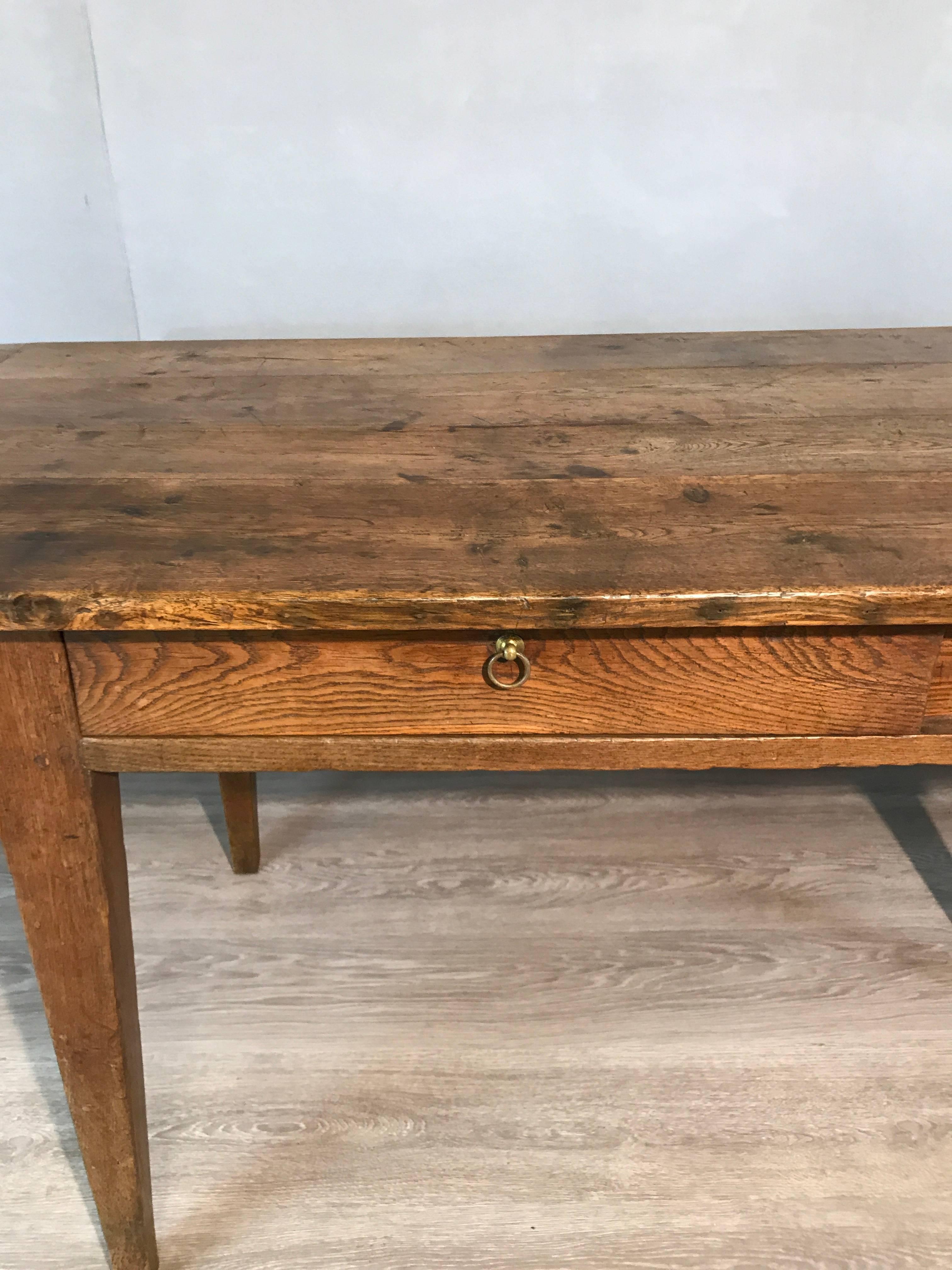 19th Century Antique Oak Serving Table