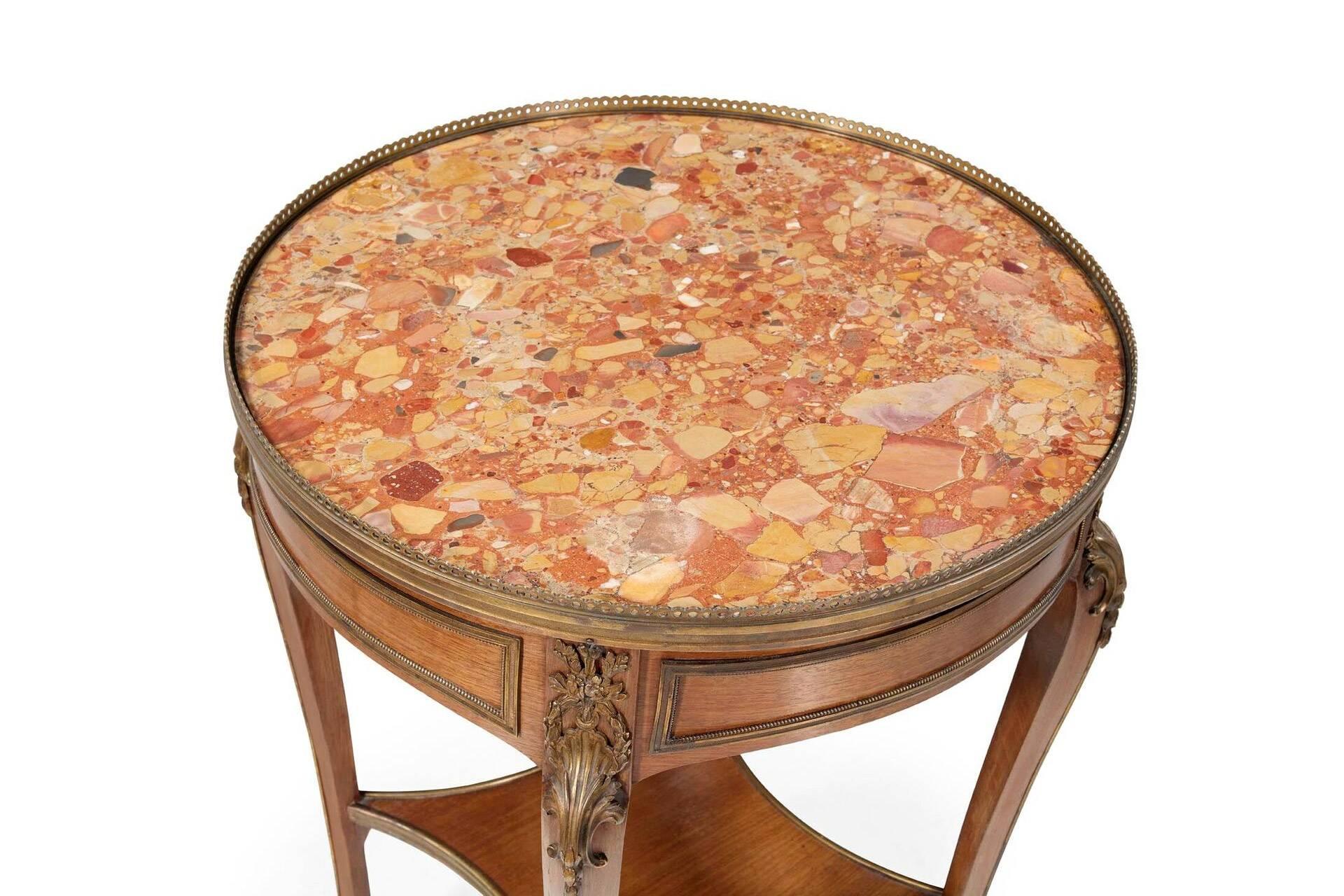 Gilt 19th Century Bouillotte Table For Sale