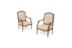 19th Century Louis XVI Pair of Fauteuils