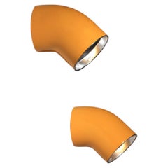 Set of 8 Alain Richard wall lamps, model A19 (yellow), Disderot edition