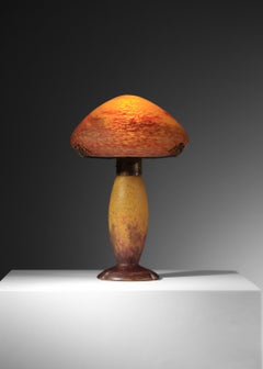 Large “Mushroom” Table Lamp by Delatte Nancy, Made of Glass Paste, 1930s - K040