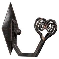 Art Deco wrought iron coat hook - J725
