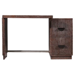 Bureau moderniste en chêne cérusé, signé Francisque Chaleyssin, 1940 – H263