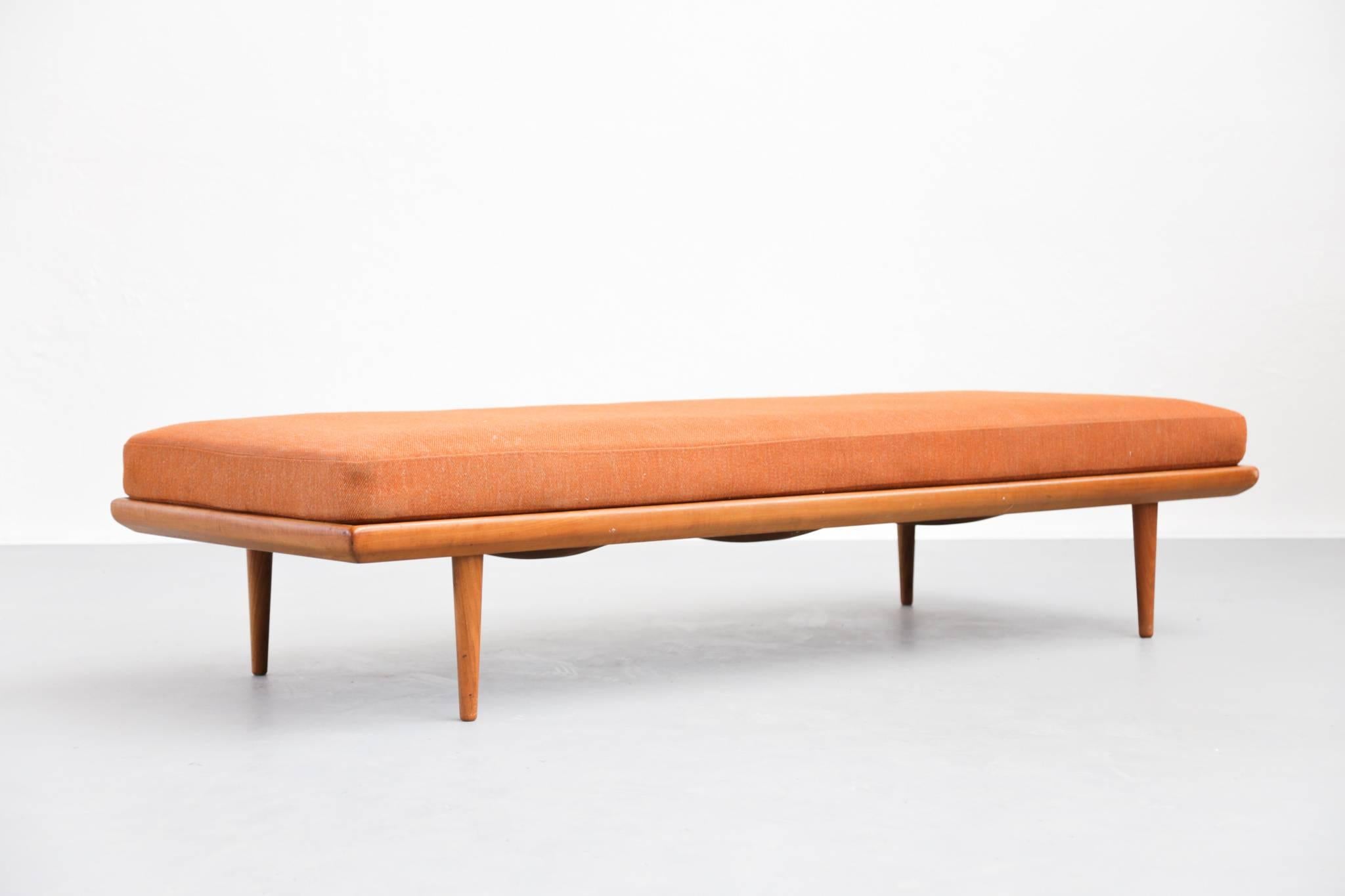 Scandinavian Modern Daybed by Peter Hvidt, Orange Sofa Design, 1960s