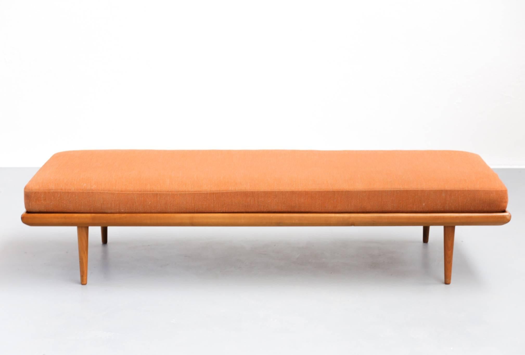 Danish Daybed by Peter Hvidt, Orange Sofa Design, 1960s