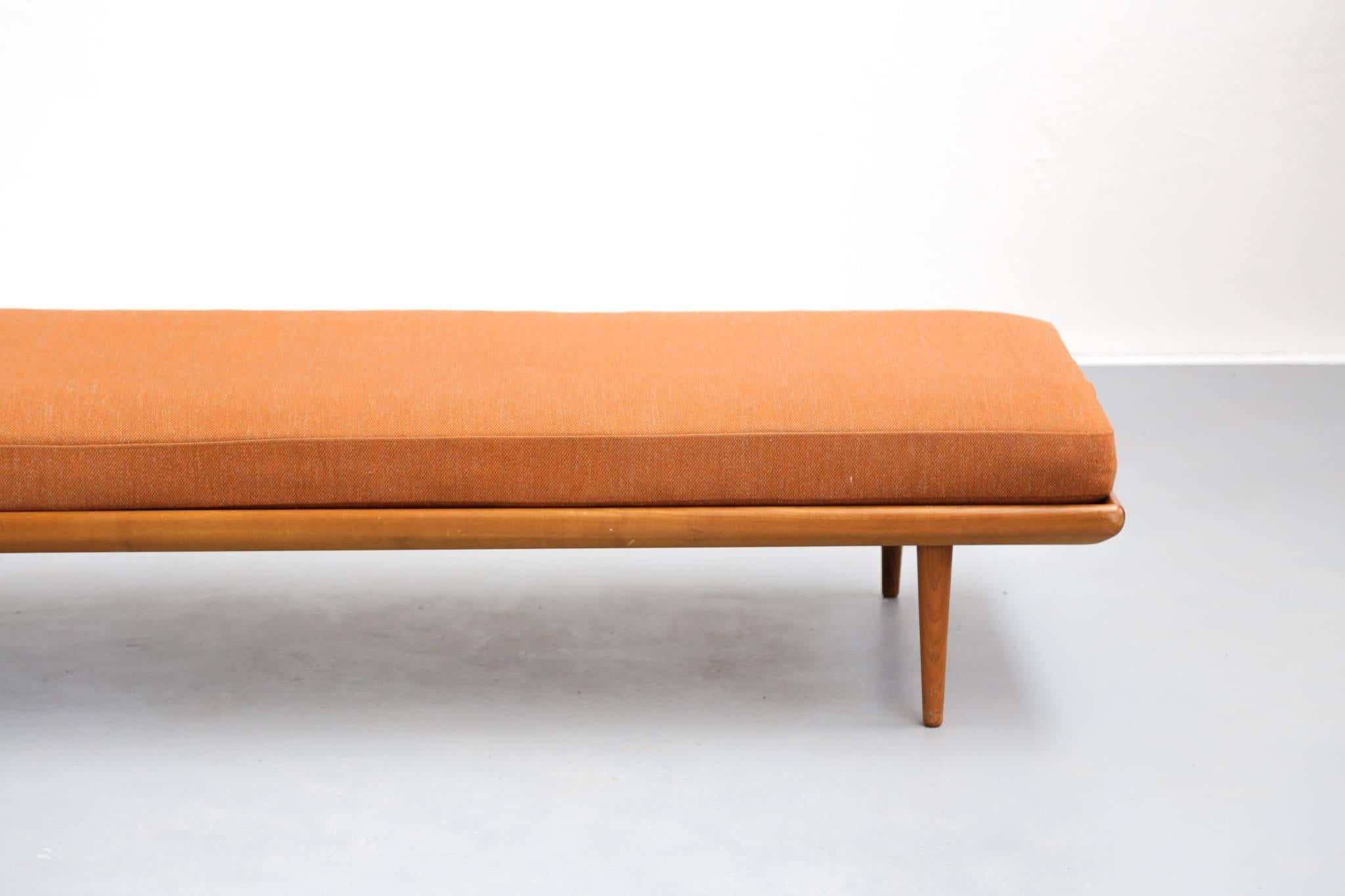 Daybed by Peter Hvidt, Orange Sofa Design, 1960s In Good Condition In Lyon, FR