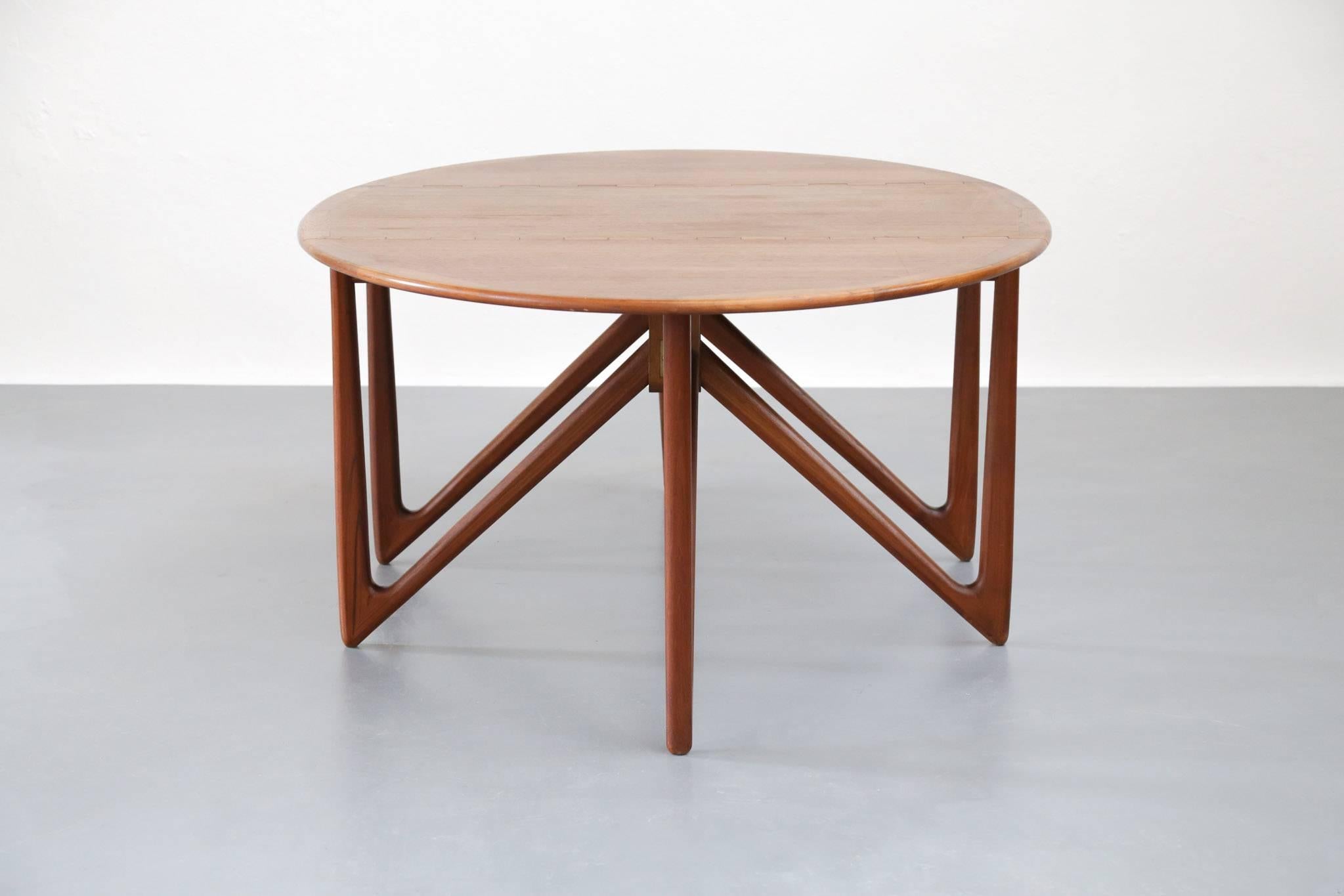 Danish Dining Table by Kurt Östervig 1950s Scandinavian Teak Design 3