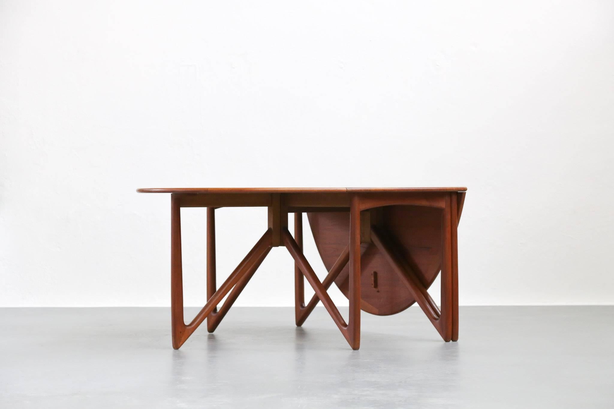 Danish Dining Table by Kurt Östervig 1950s Scandinavian Teak Design 2