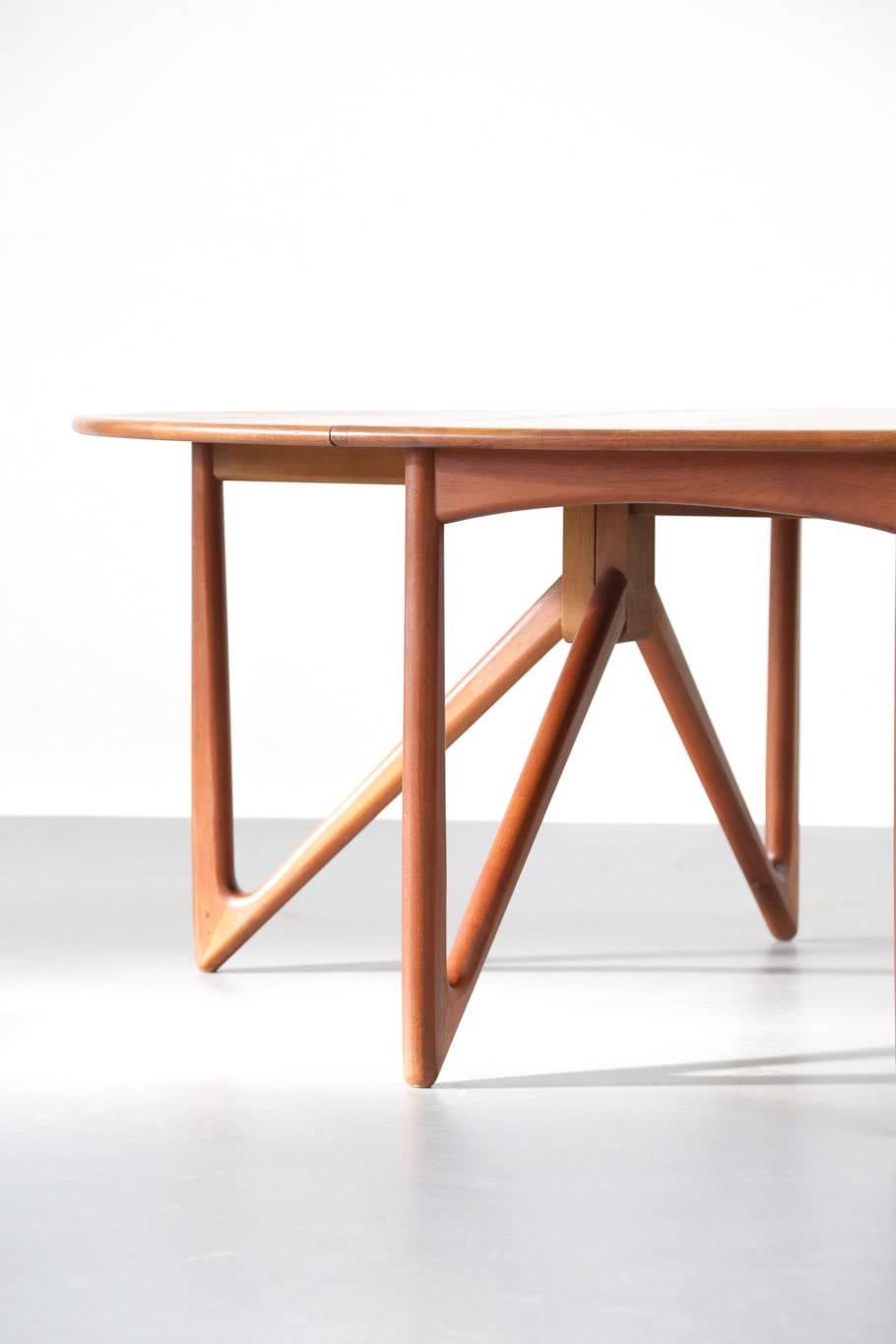 Danish Dining Table by Kurt Östervig 1950s Scandinavian Teak Design 4