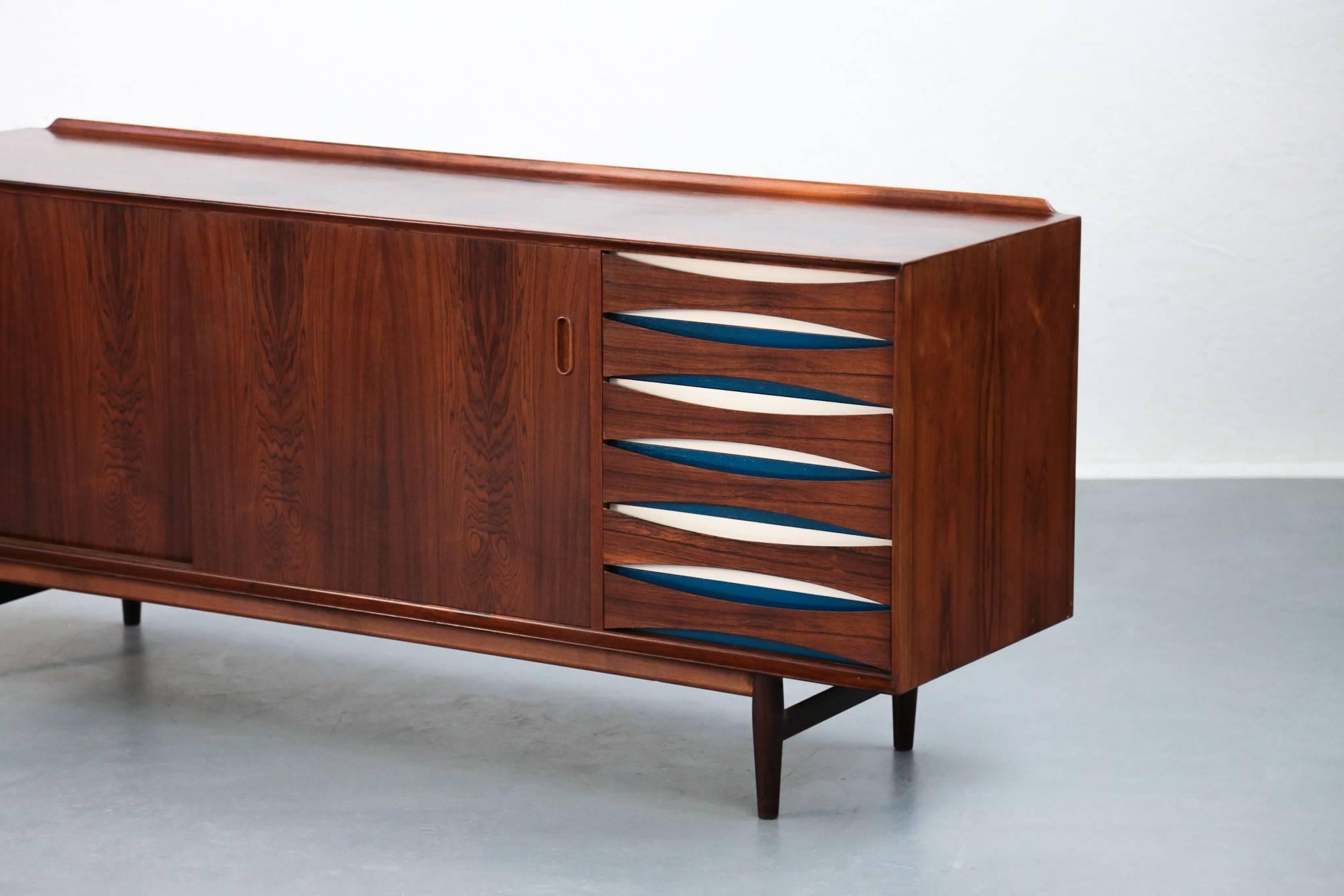 Mid-20th Century Rare Danish Sideboard by Arne Vodder, Rio Rosewood, 1958