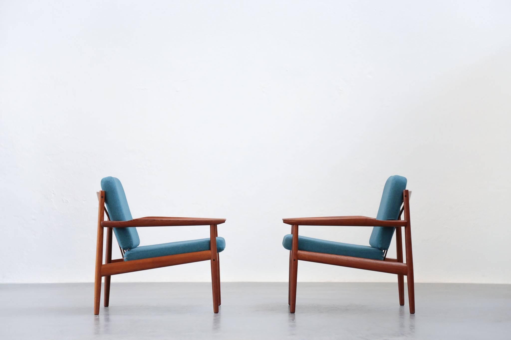 Mid-20th Century Rare Easy Chairs by Arne Vodder 1960s Teak Danish
