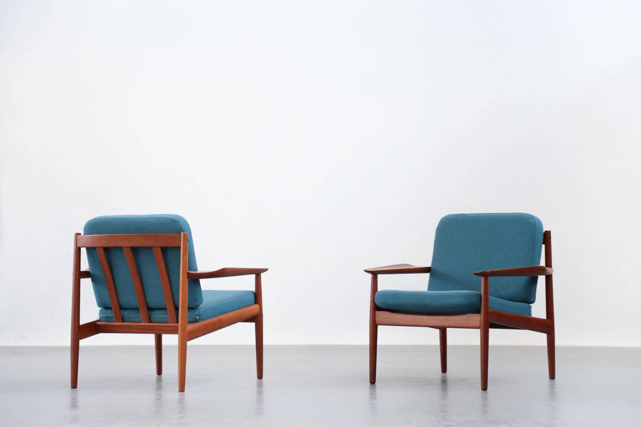 Rare Easy Chairs by Arne Vodder 1960s Teak Danish 3
