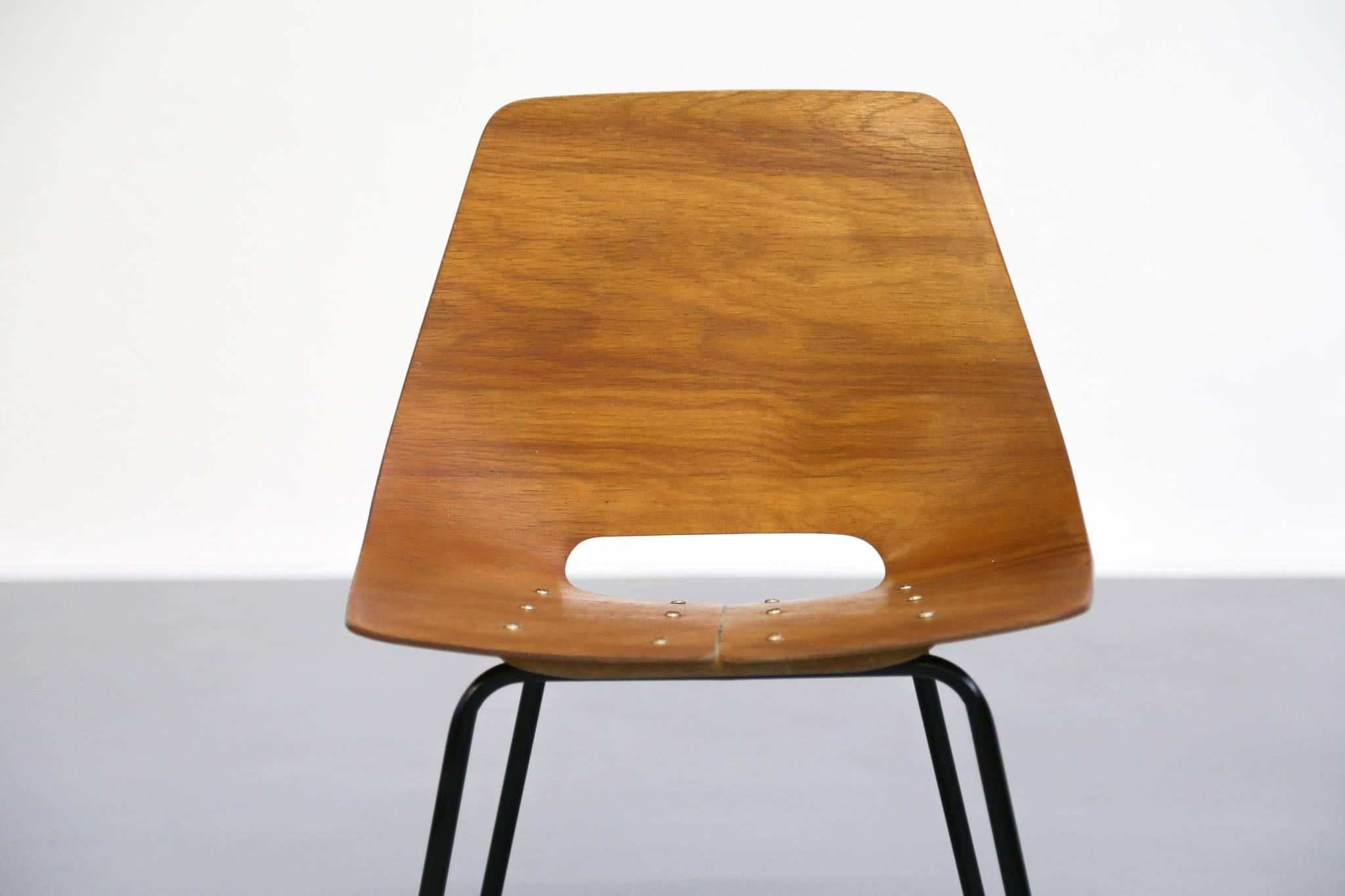 Set of Nine French Chair Pierre Guariche Model Tonneau for Steiner Design 1