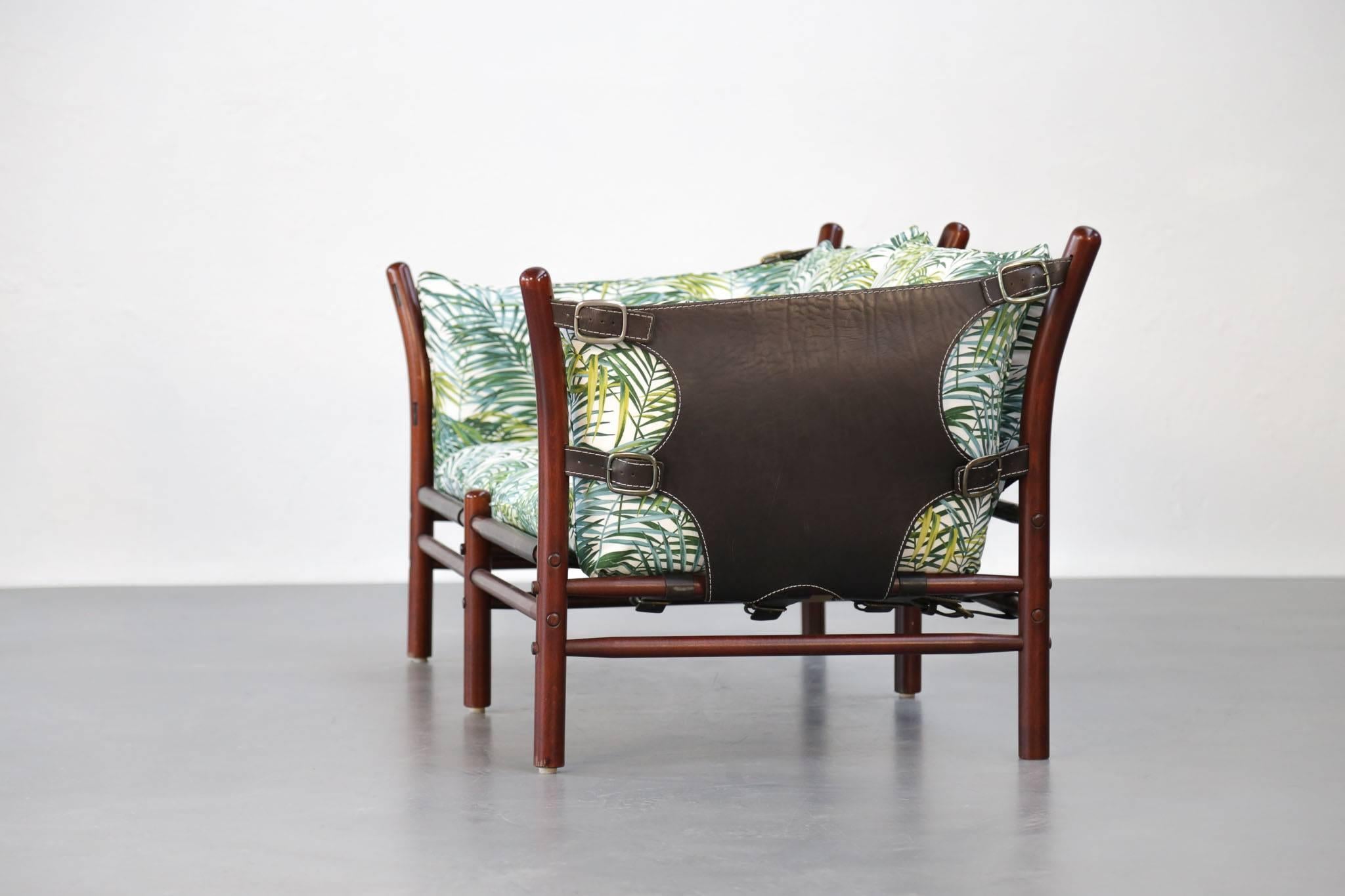 Arne Norell Safari Sofa Tropical Swedish 1960 Leather Bench In Excellent Condition For Sale In Lyon, FR