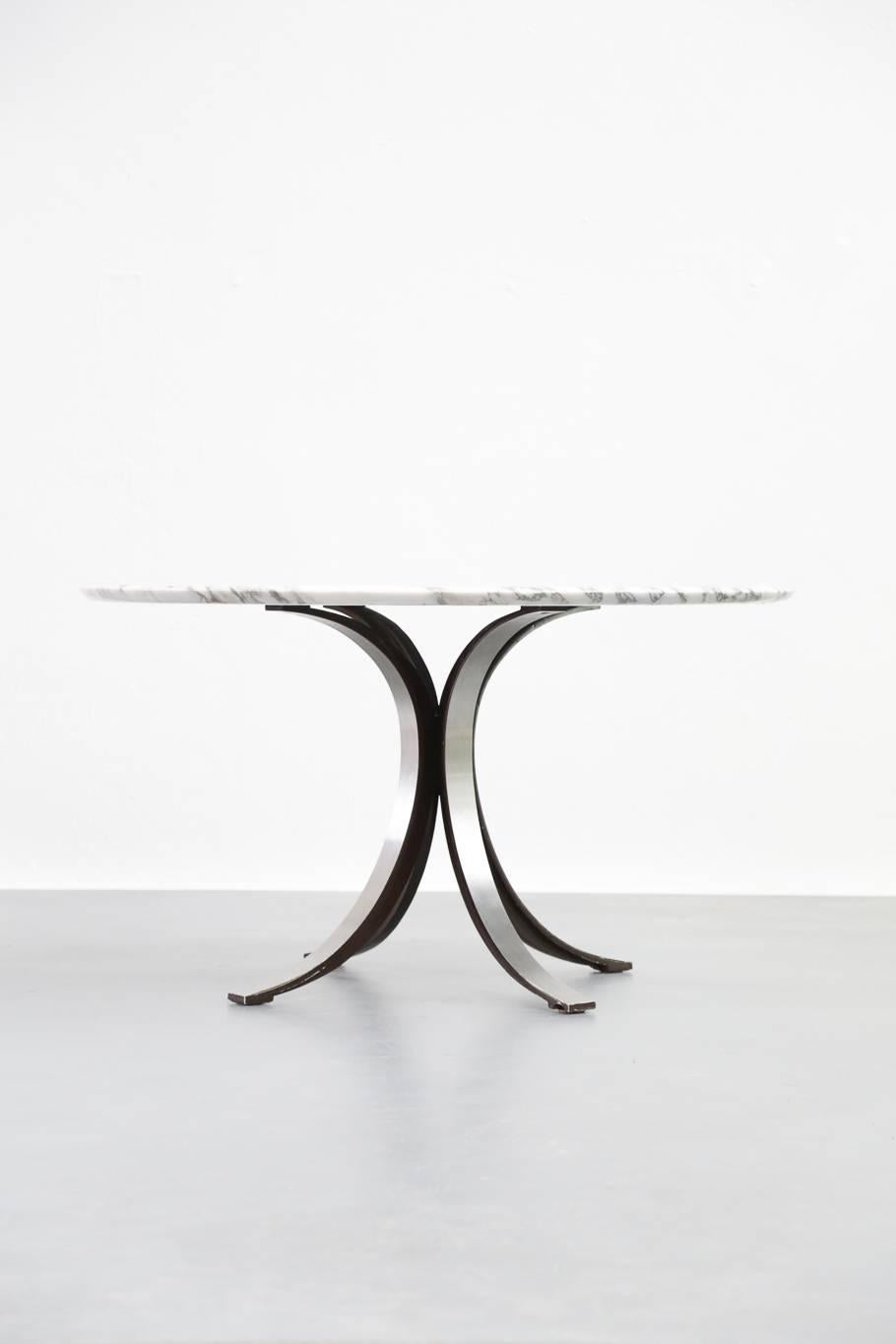 Dining Table by Osvaldo Borsani Carrare Marble Itaian Design Vintage Techno 1