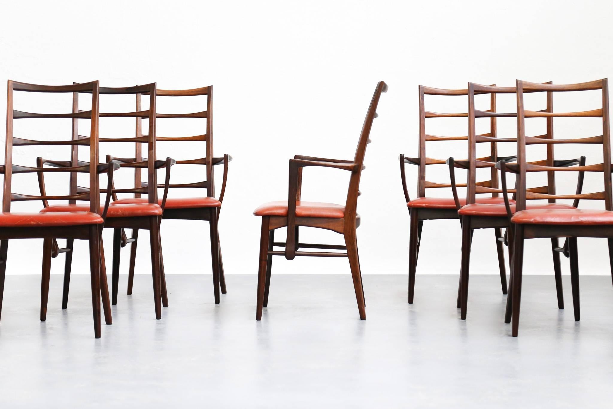 Scandinavian Modern Danish Chairs Niels Kofoed Scandinavian Rosewood Dinning Armchairs Design For Sale