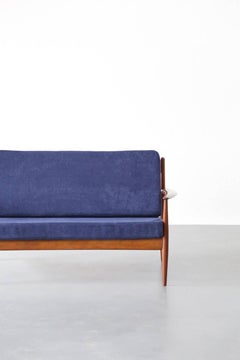 Modern Grete Jalk Danish Sofa, France and Son Freshly Reupholstered