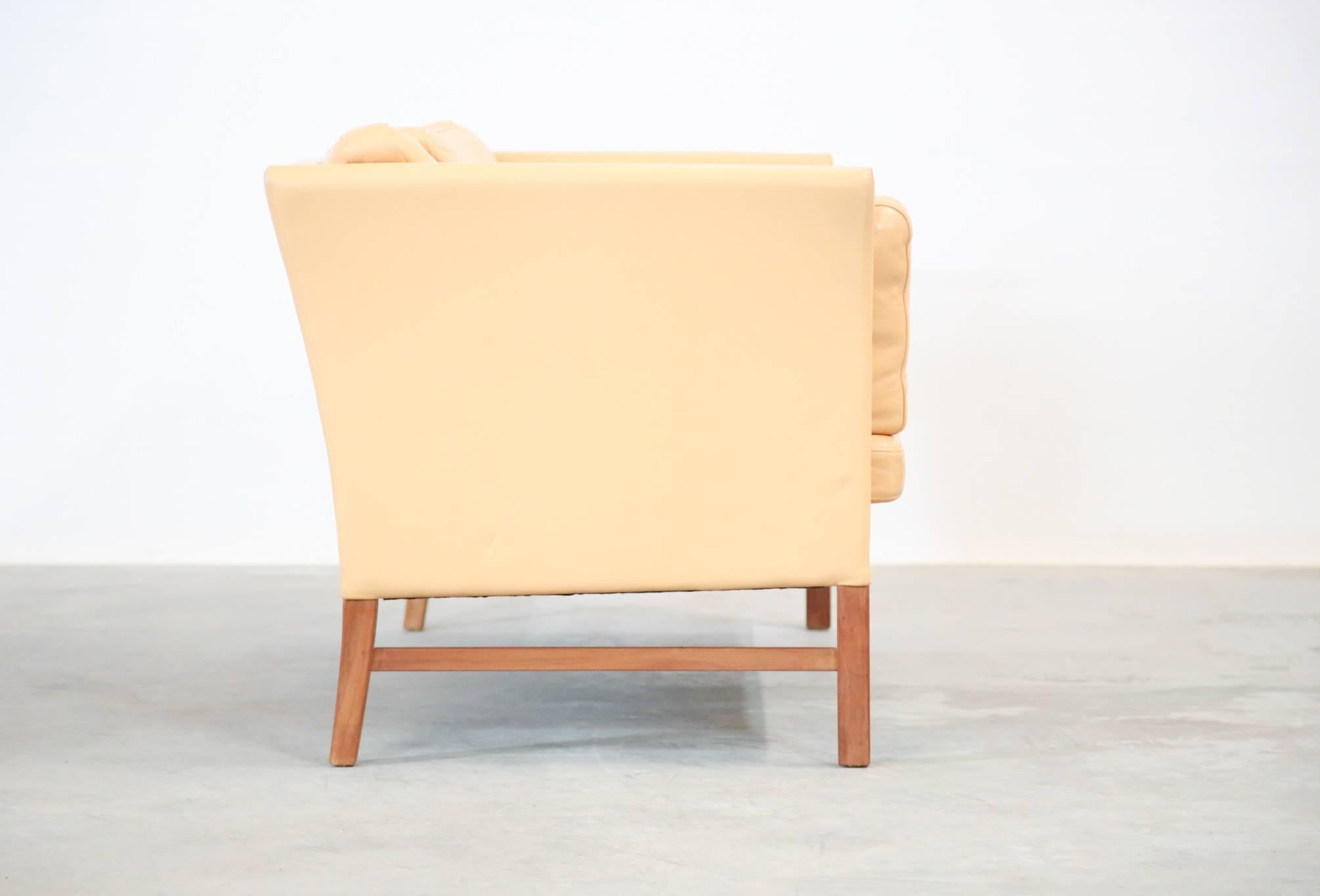 Danish Sofa Beige Two-Seat, 1970s 3