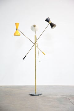 Italian Floor Lamp in the Style of Angelo Lelli Pendulum