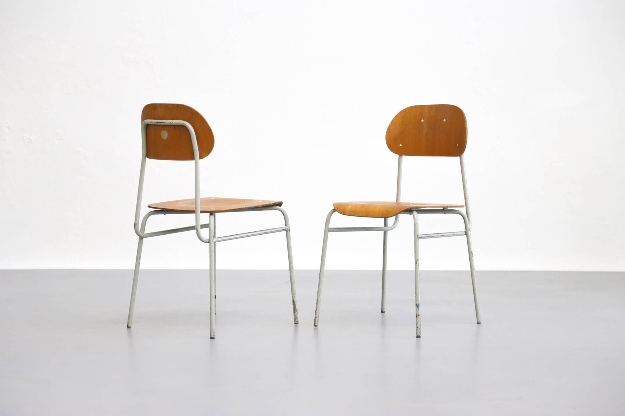 20th Century Set of Ten Czech Republic Chairs 1960s, Midcentury Collectivity, Dining For Sale