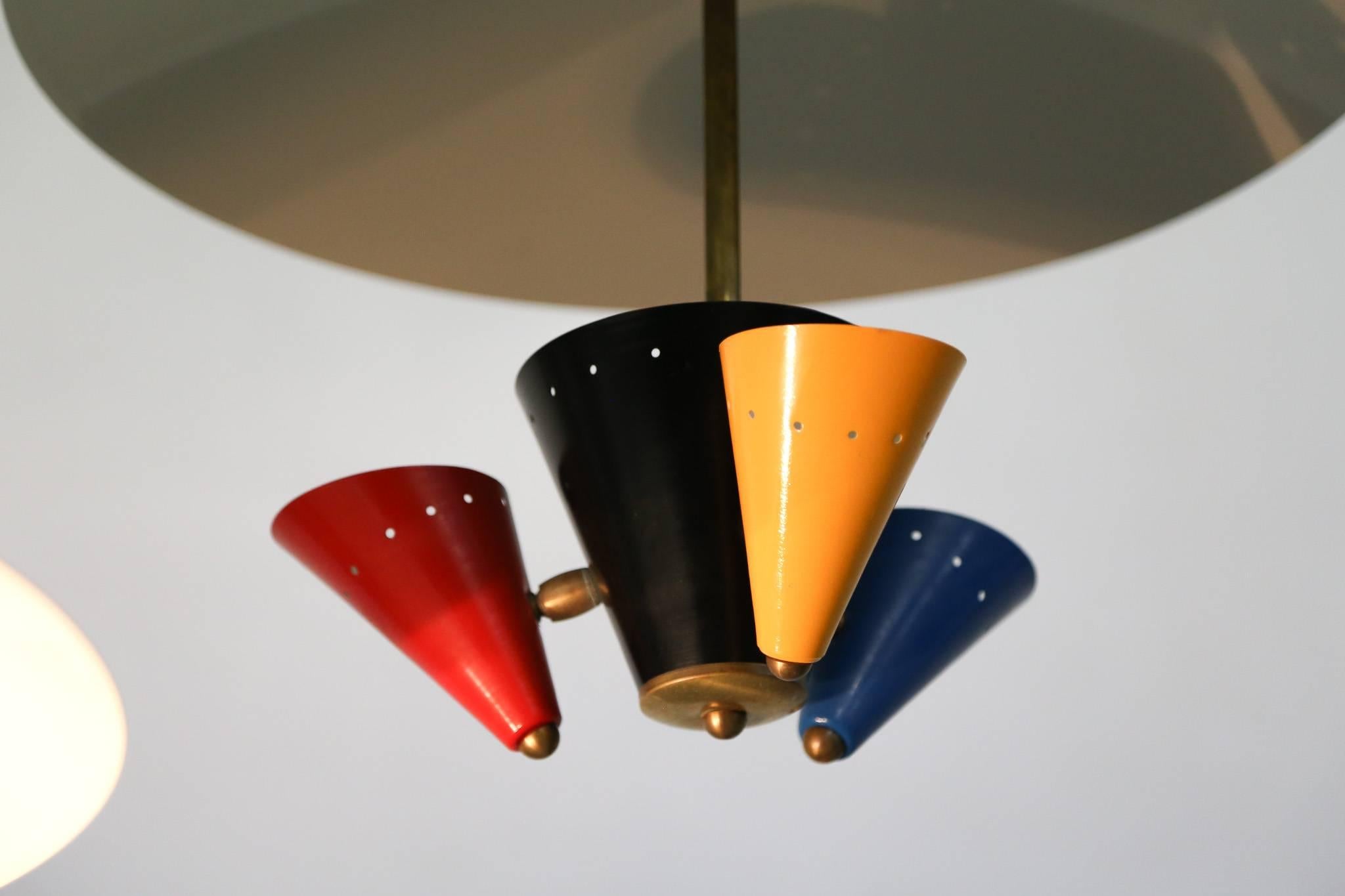 Italian Pendant Lamp in the Style of Gino Sarfatti 1950s Stilnovo